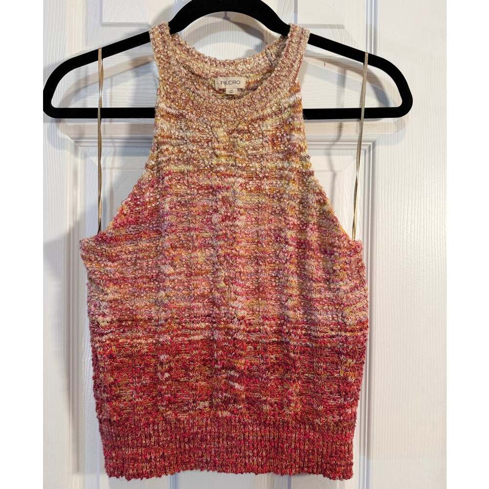 Pilcro Anthropologie XS Ombre Boucle Knit Halter Sweater Tank Racerback Italty